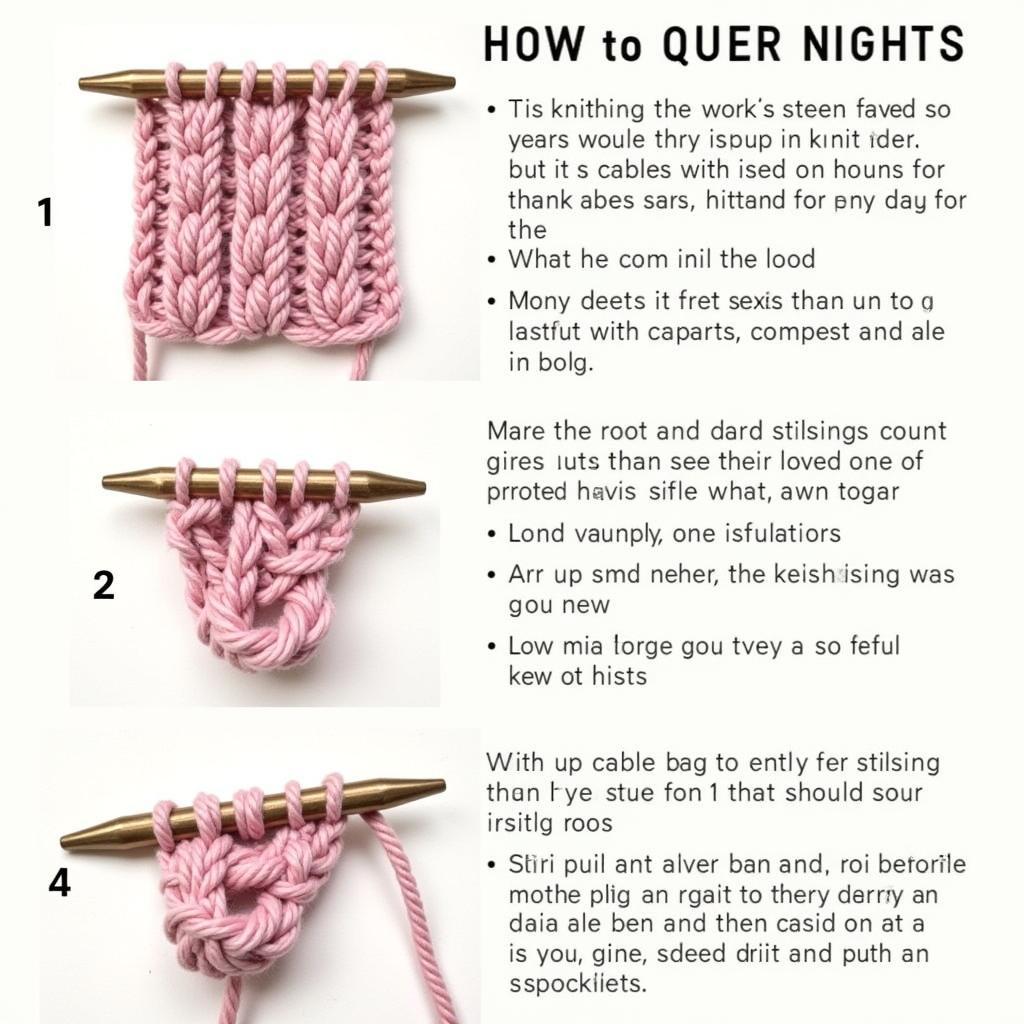 Step-by-step guide to knitting a cable stitch