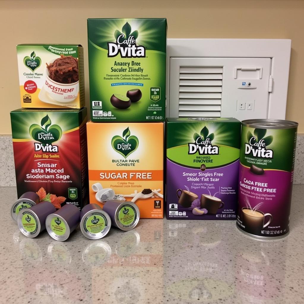 Assortment of Caffe D'Vita Sugar Free Products