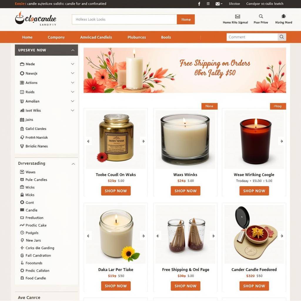 Online Shop for Candle Supplies