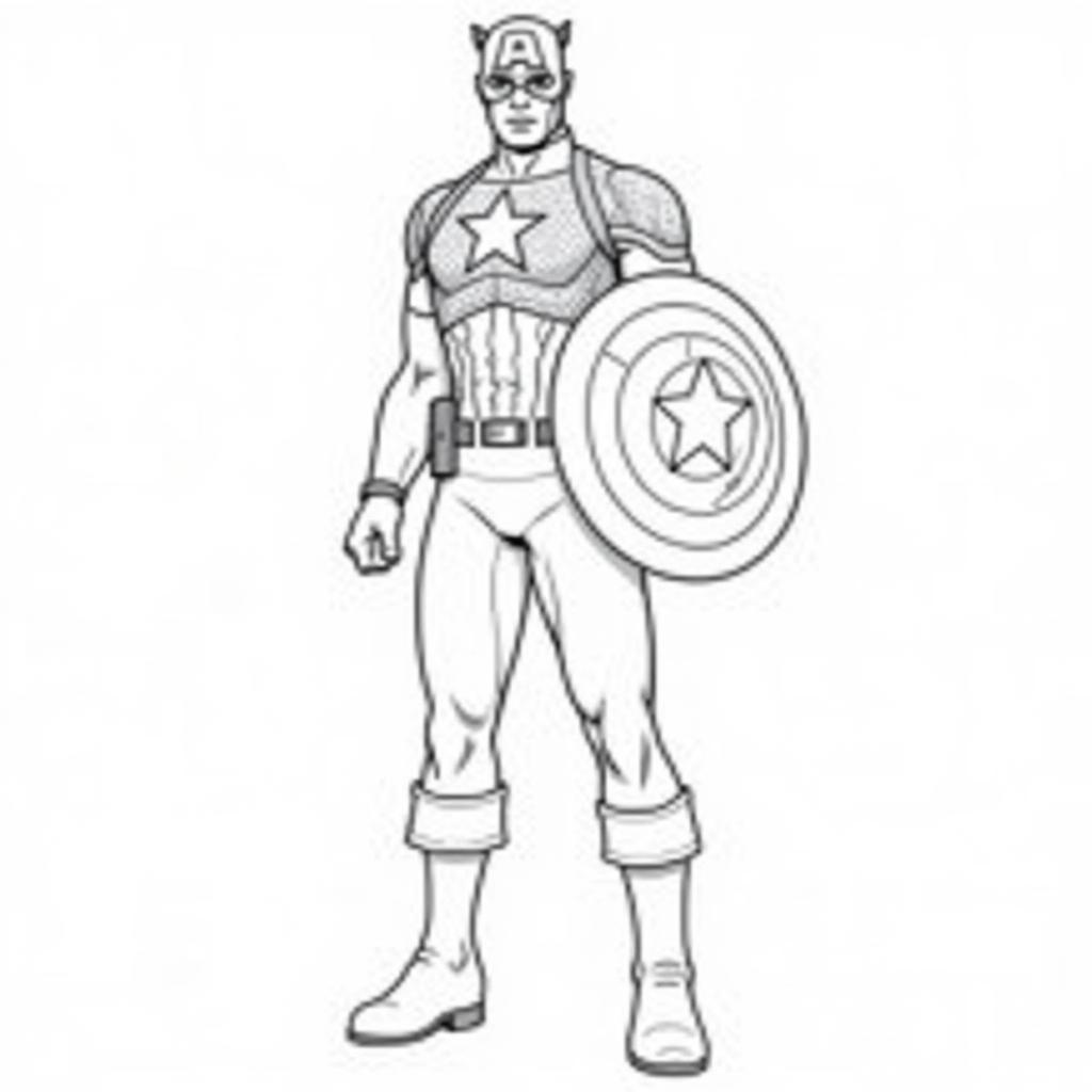 Captain America in classic pose