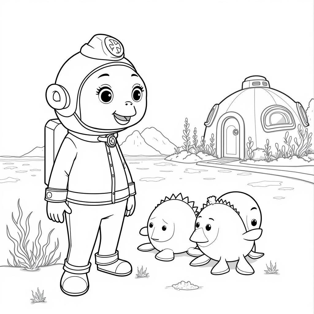 Captain Barnacles Colouring Page