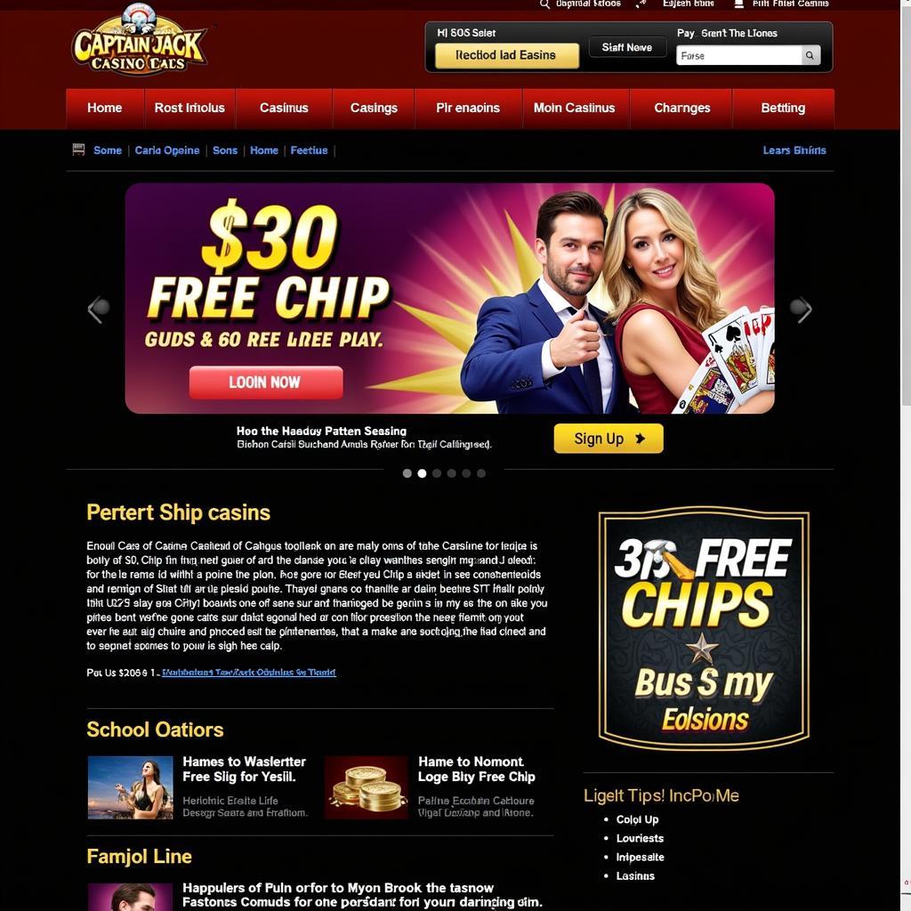 Captain Jack Casino Homepage