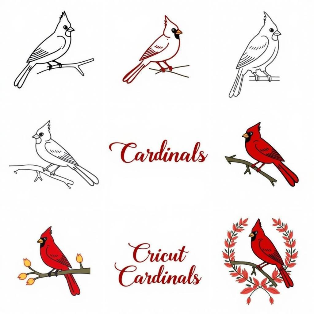 Cardinal Cricut Design Examples