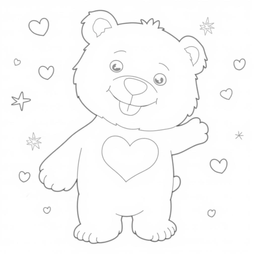 Cheer Bear coloring page