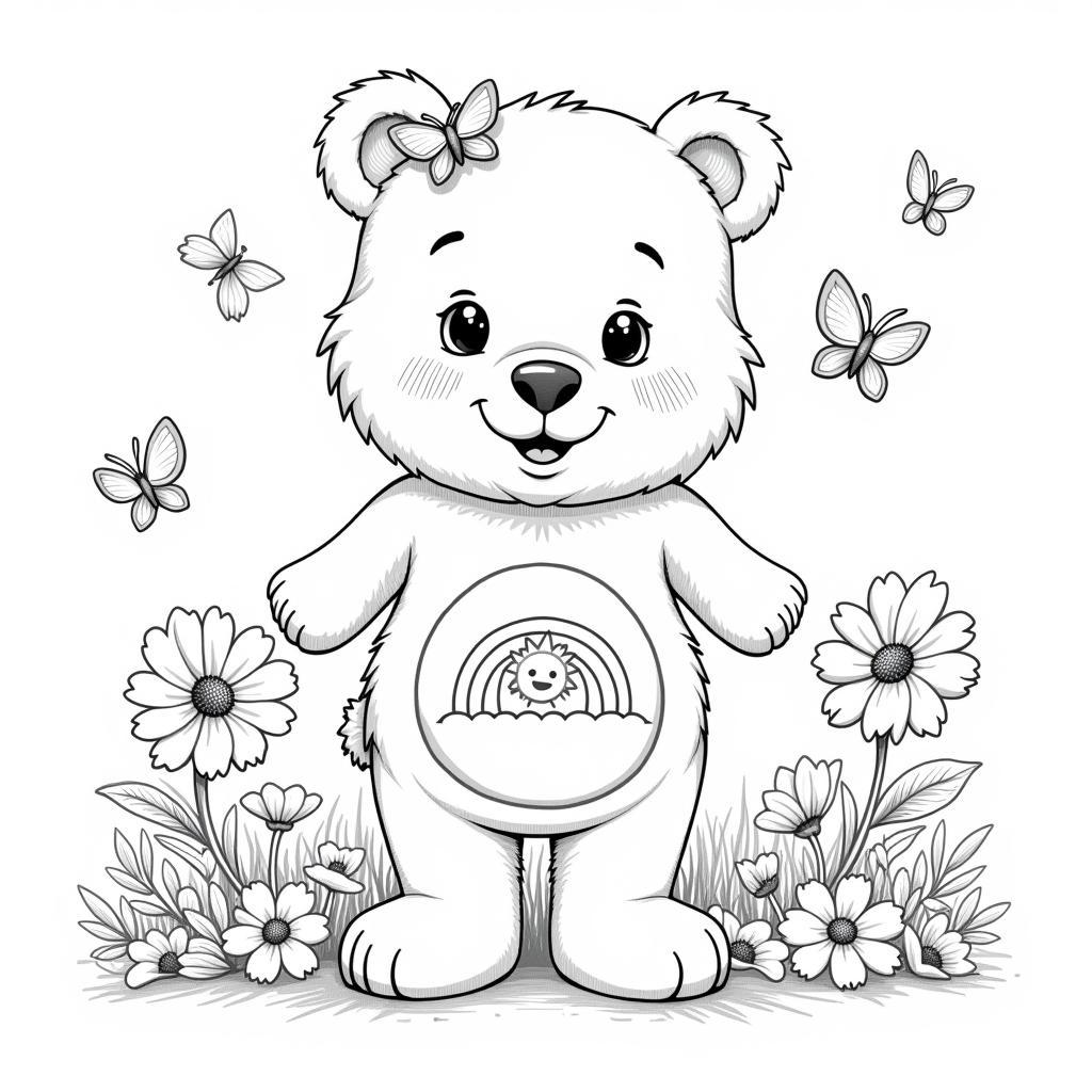 Cheer Bear coloring page