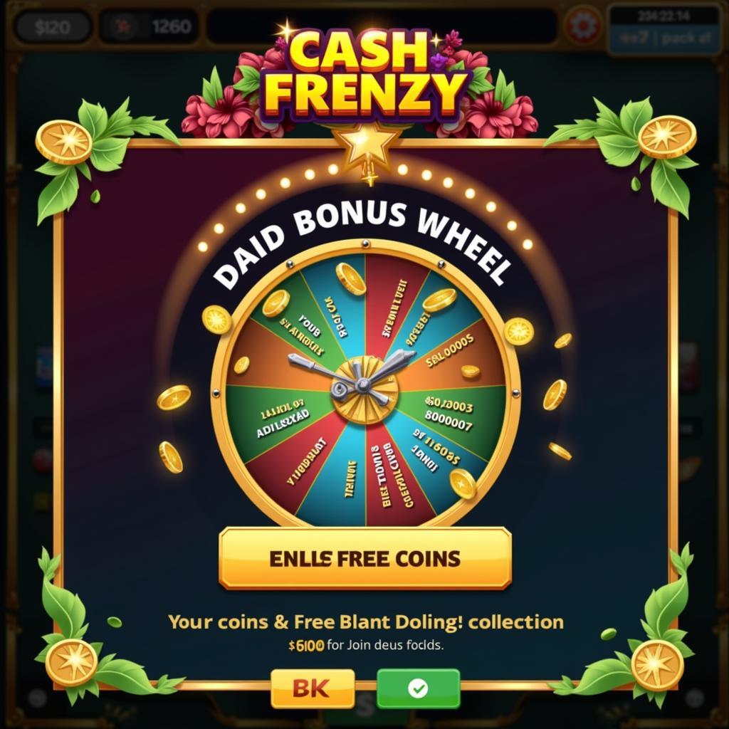 Cash Frenzy Free Coins Screen