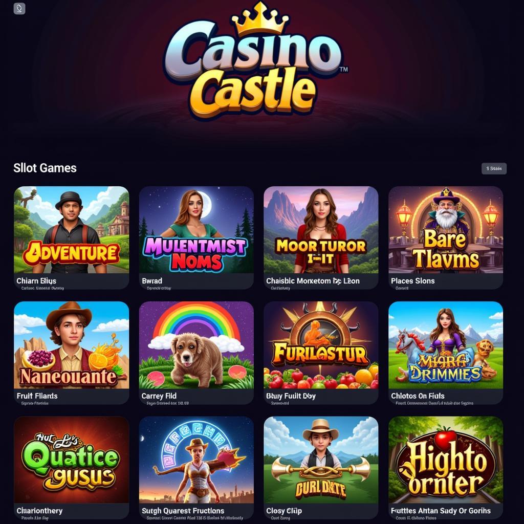 Casino Castle Slots Selection