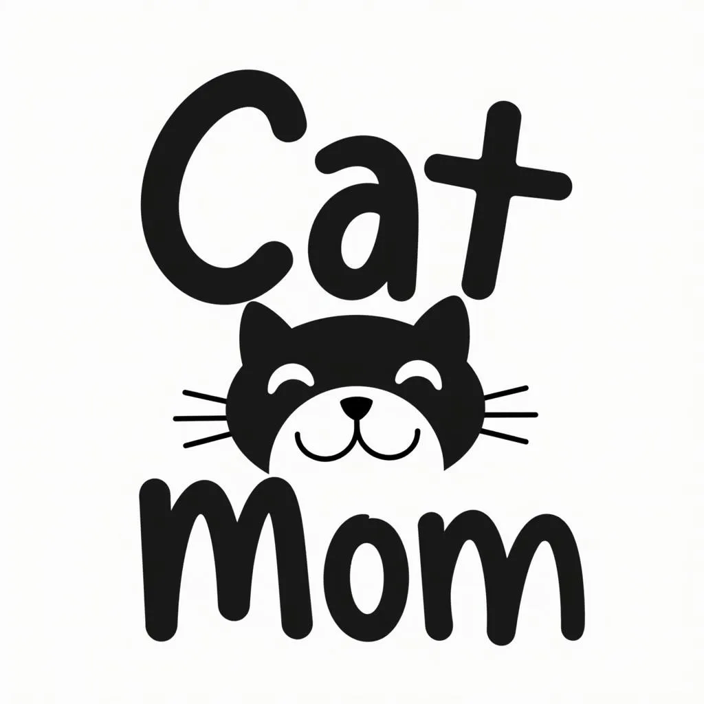 Free Cat Mom SVG Design for Download