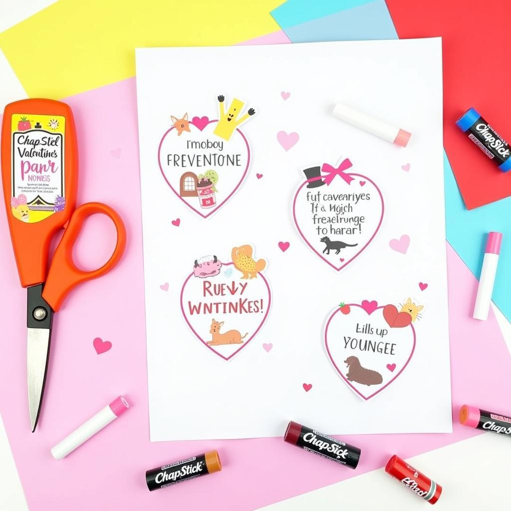 DIY Chapstick Valentine Supplies