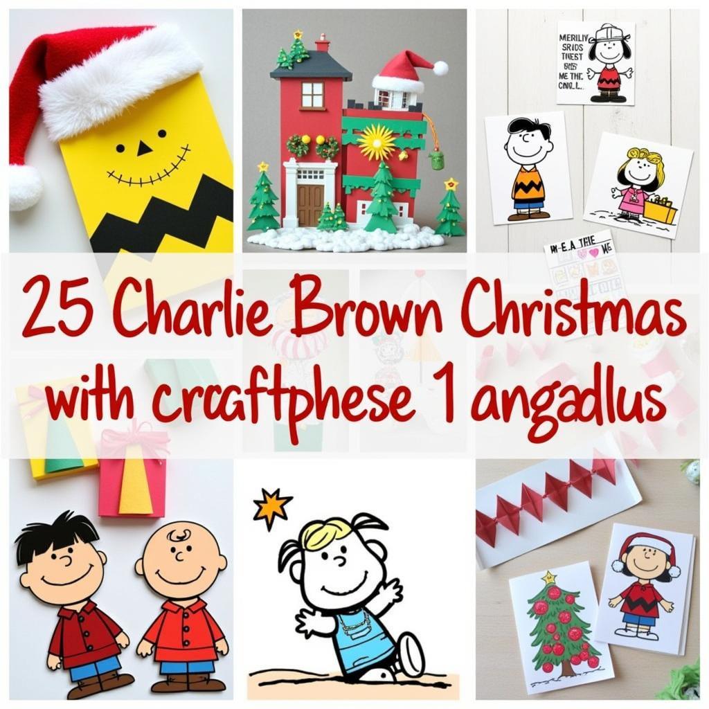 Various craft ideas using Charlie Brown Christmas printables