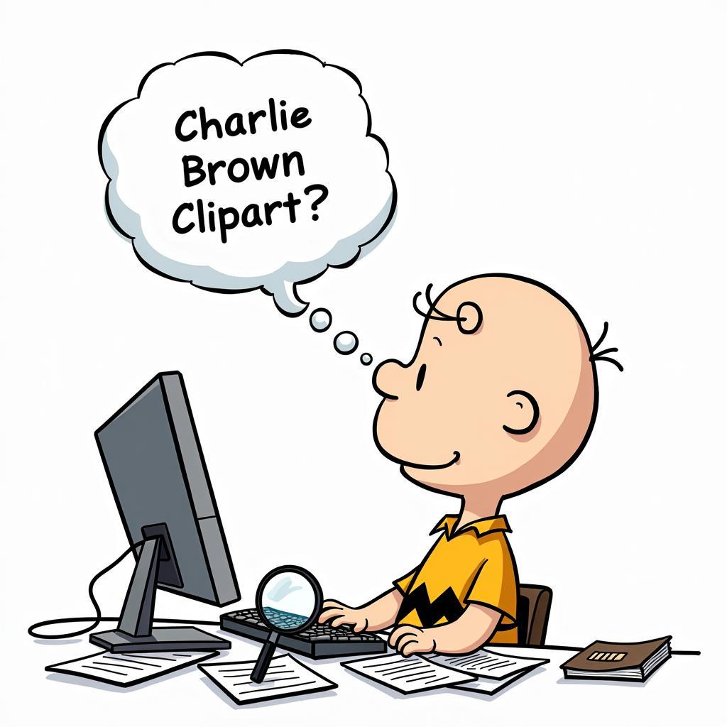 Searching for Charlie Brown clipart