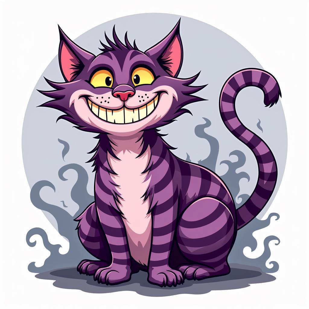 Free Cheshire Cat SVG Illustration