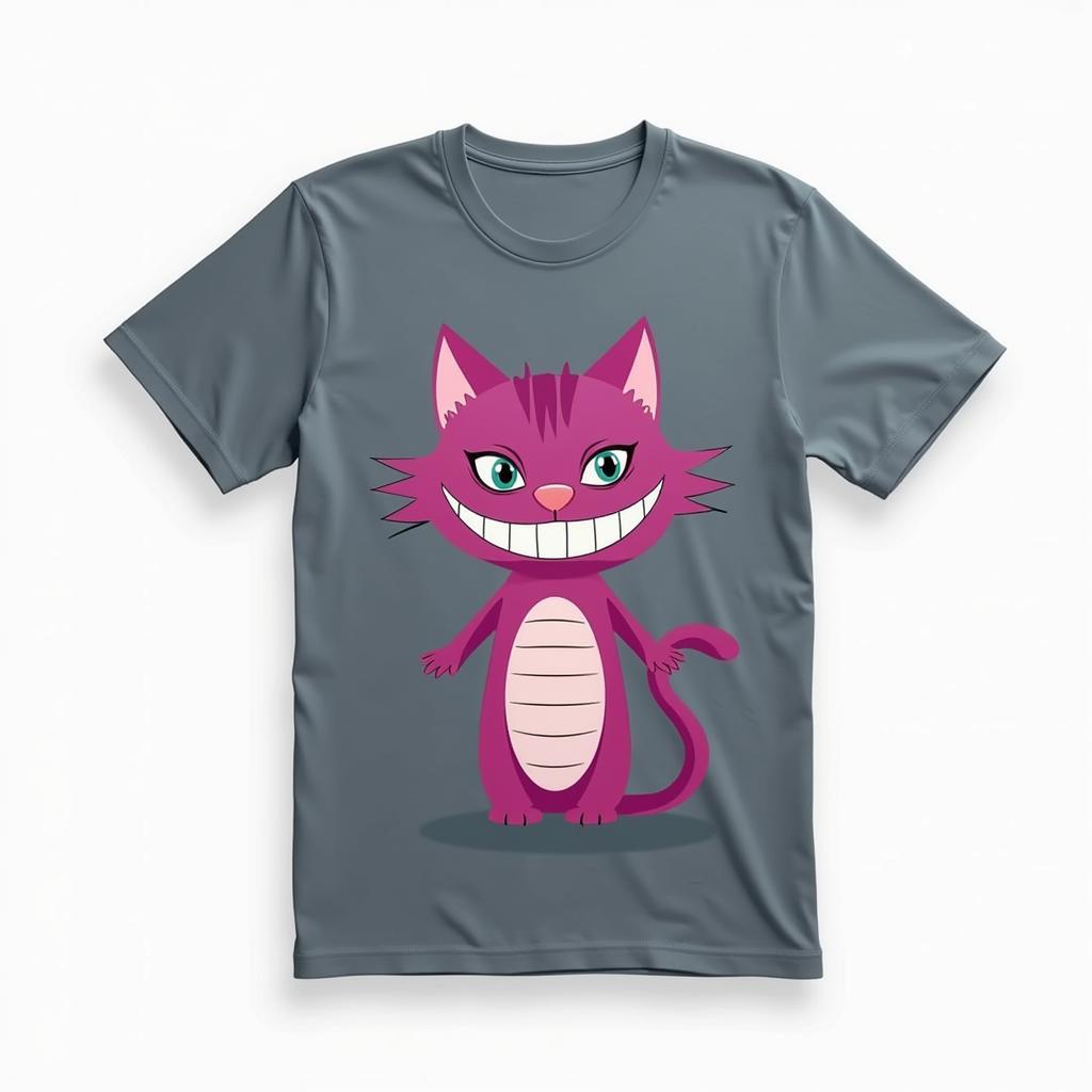 Cheshire Cat SVG on T-Shirt Design