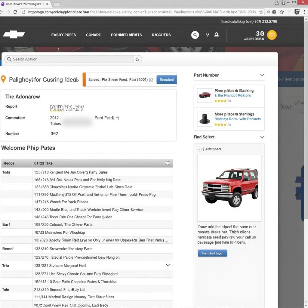 Online Chevy Truck Parts Catalog