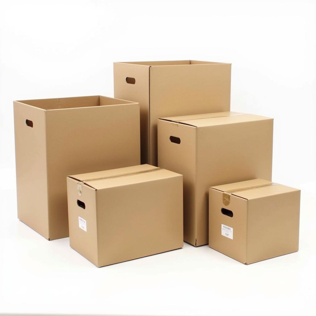 Various sizes of archival boxes for different items