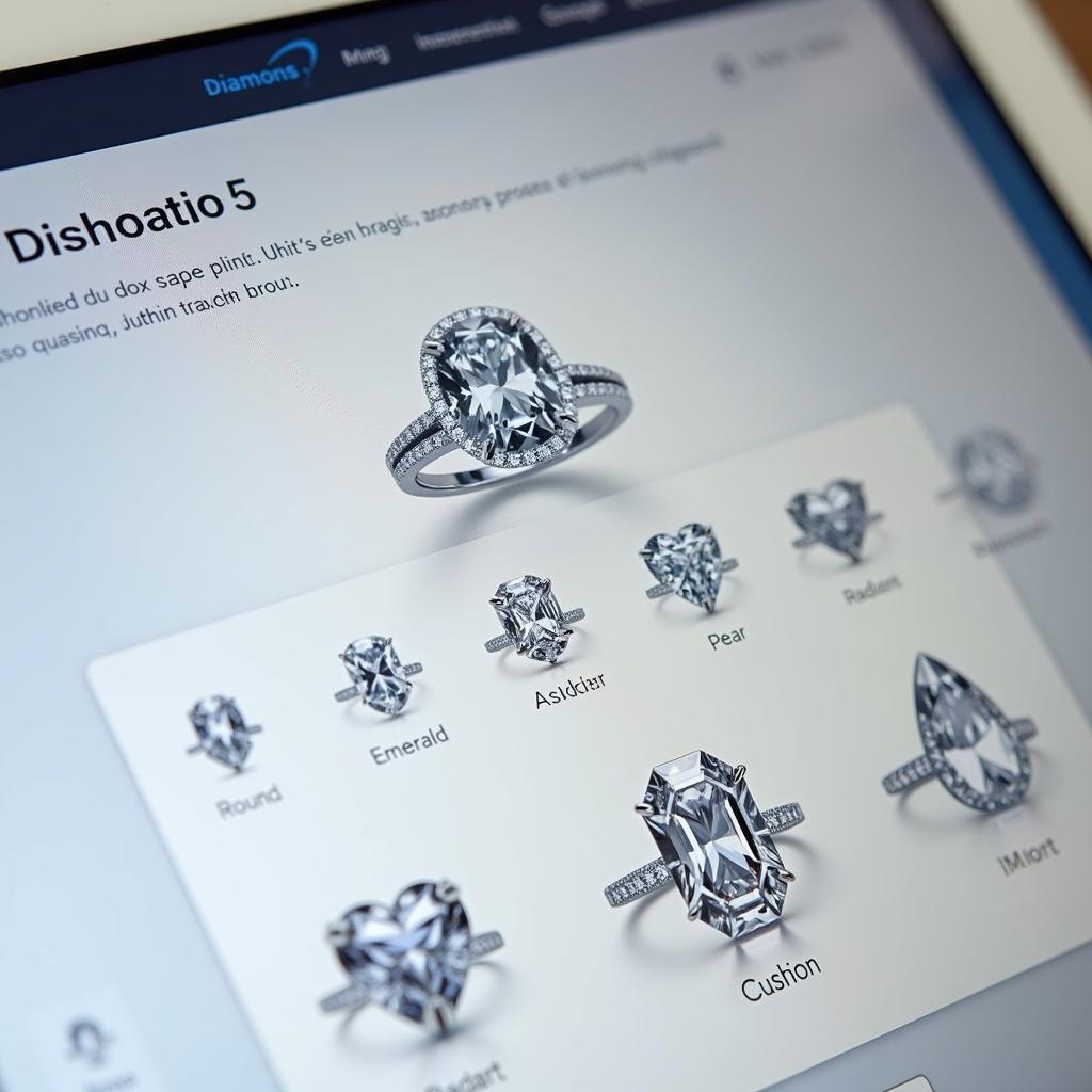 Choosing Diamond Shape in Online Ring Builder