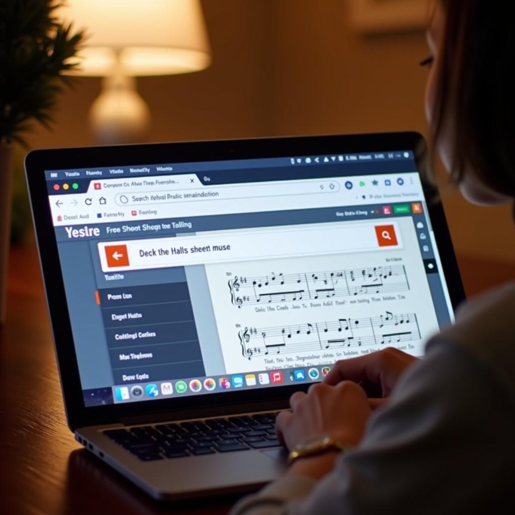 Searching for Christmas carol sheet music online