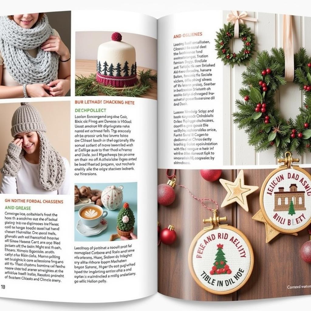 DIY Christmas craft projects featured in a free magazine