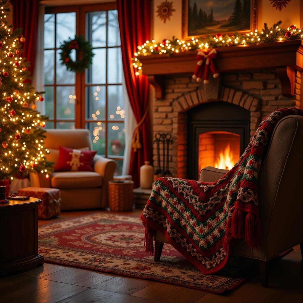 Cozy Christmas Crochet Blanket