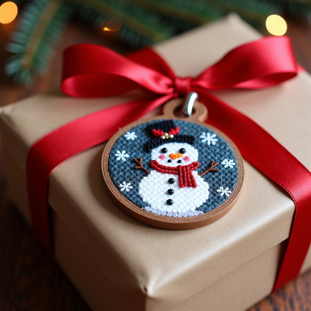 Christmas Cross Stitch Ornament Gift