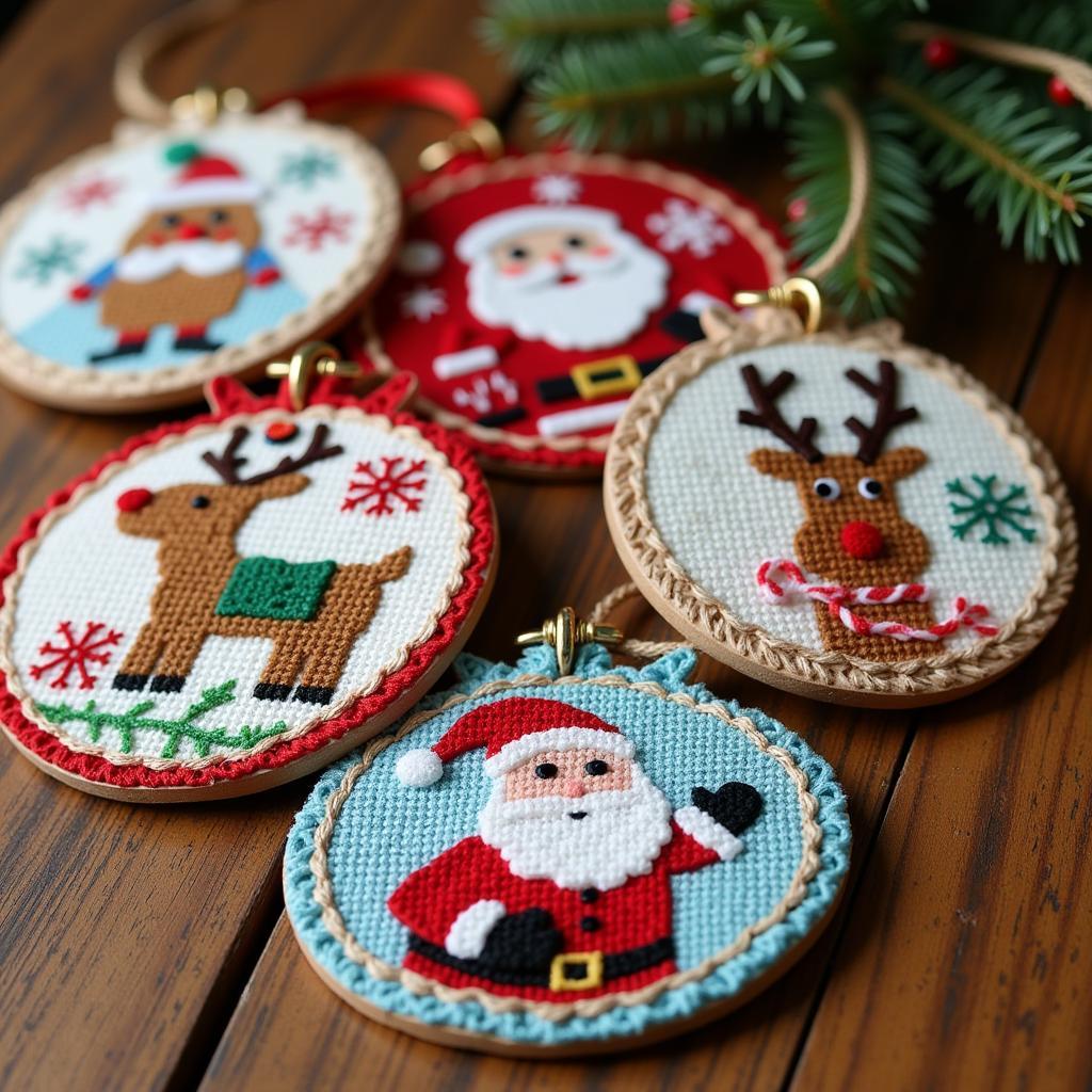 Festive Cross Stitch Ornament Patterns