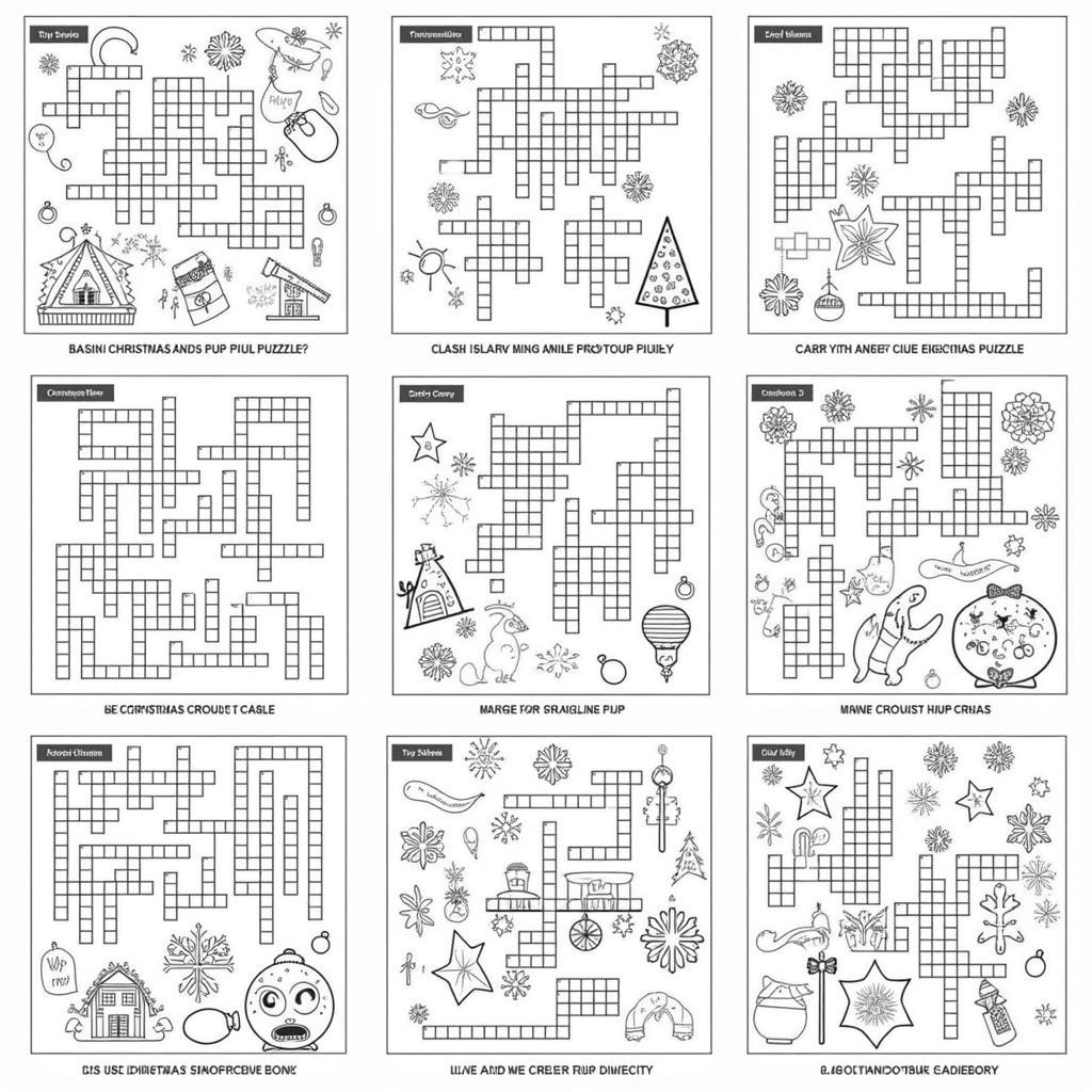 Christmas crossword puzzle printable options