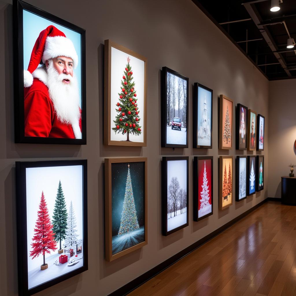 Gallery Wall of Christmas Frame TV Art