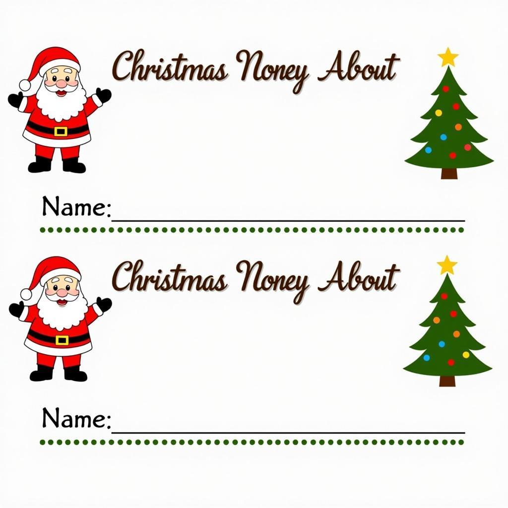 Christmas Money Template