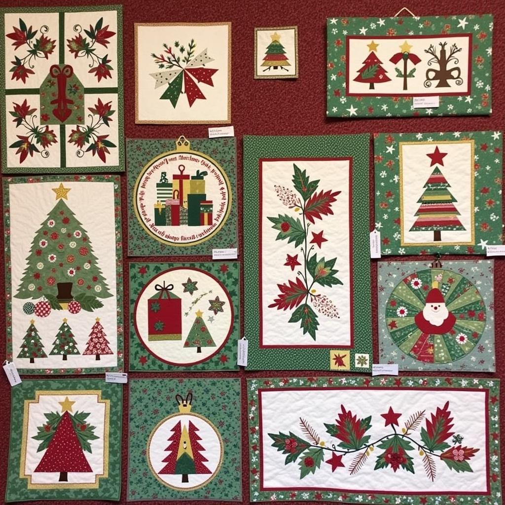 Various Christmas Paper Piecing Projects