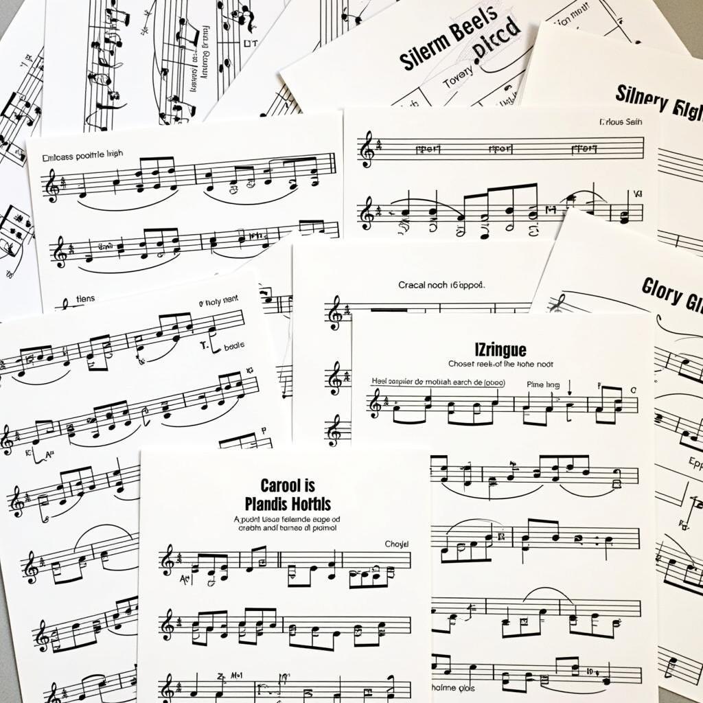 Collection of Christmas Piano Sheet Music