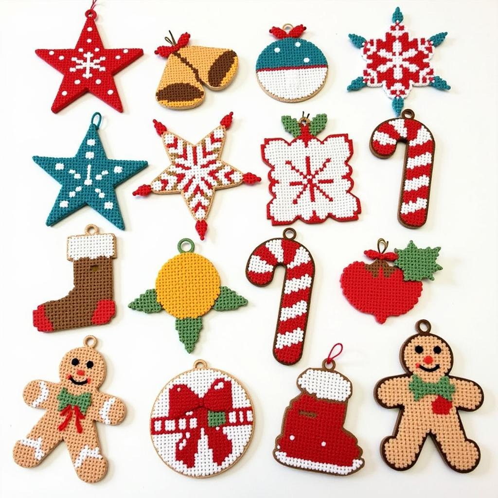 Christmas Plastic Canvas Ornaments