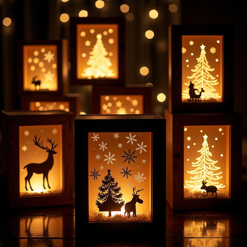 Festive Christmas Shadow Box SVG Designs