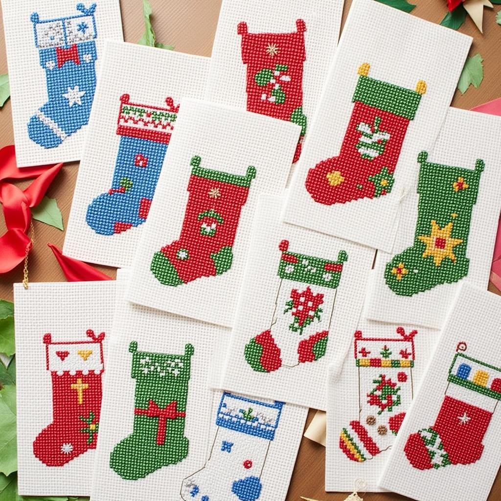 Free cross stitch Christmas stocking patterns