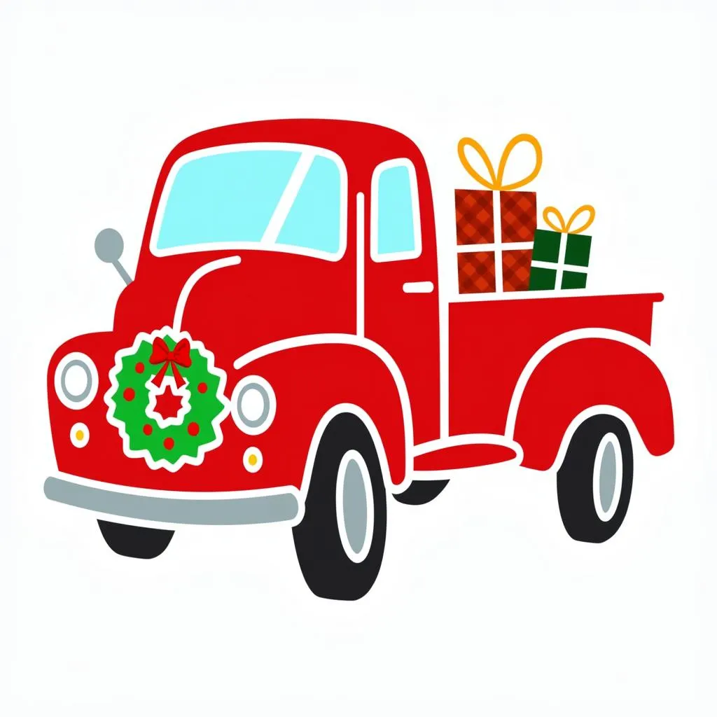 Free Christmas Truck SVG for Festive Projects