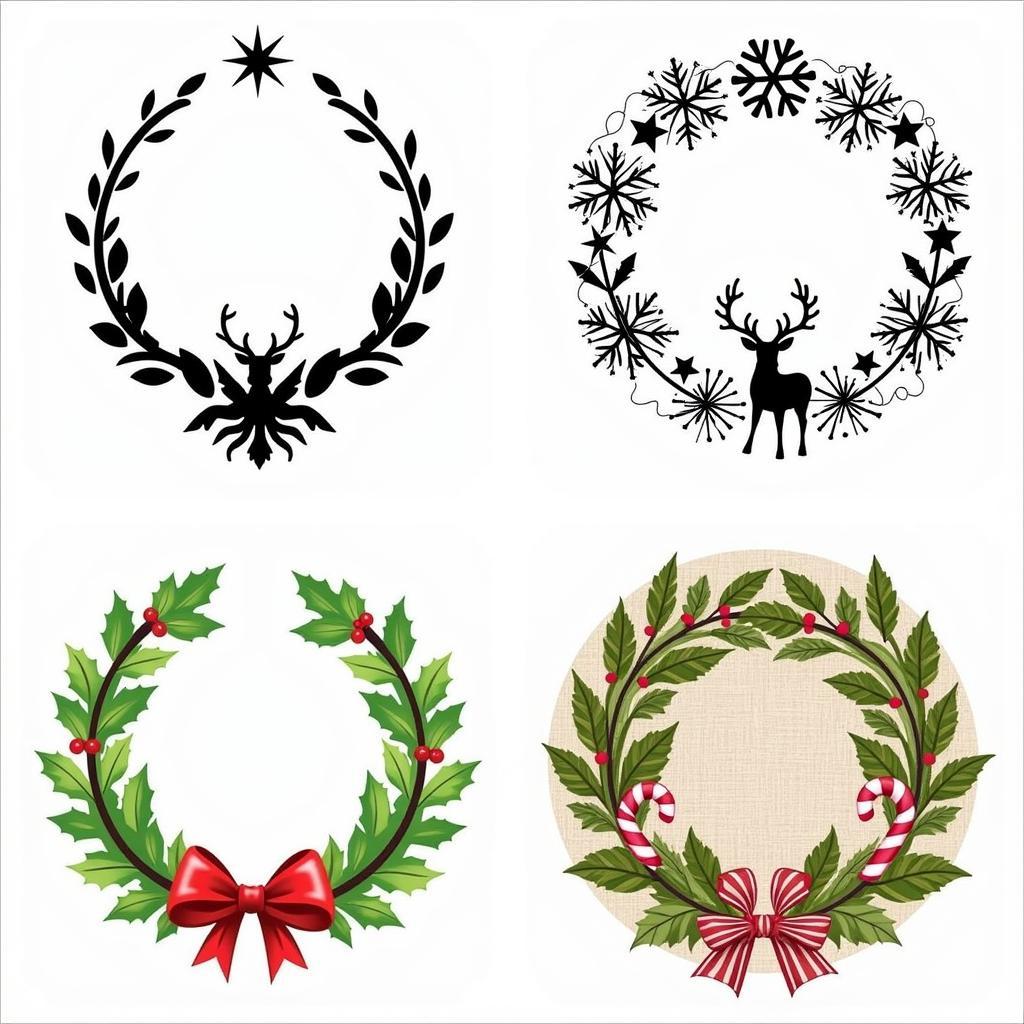 Christmas Wreath Printable Designs