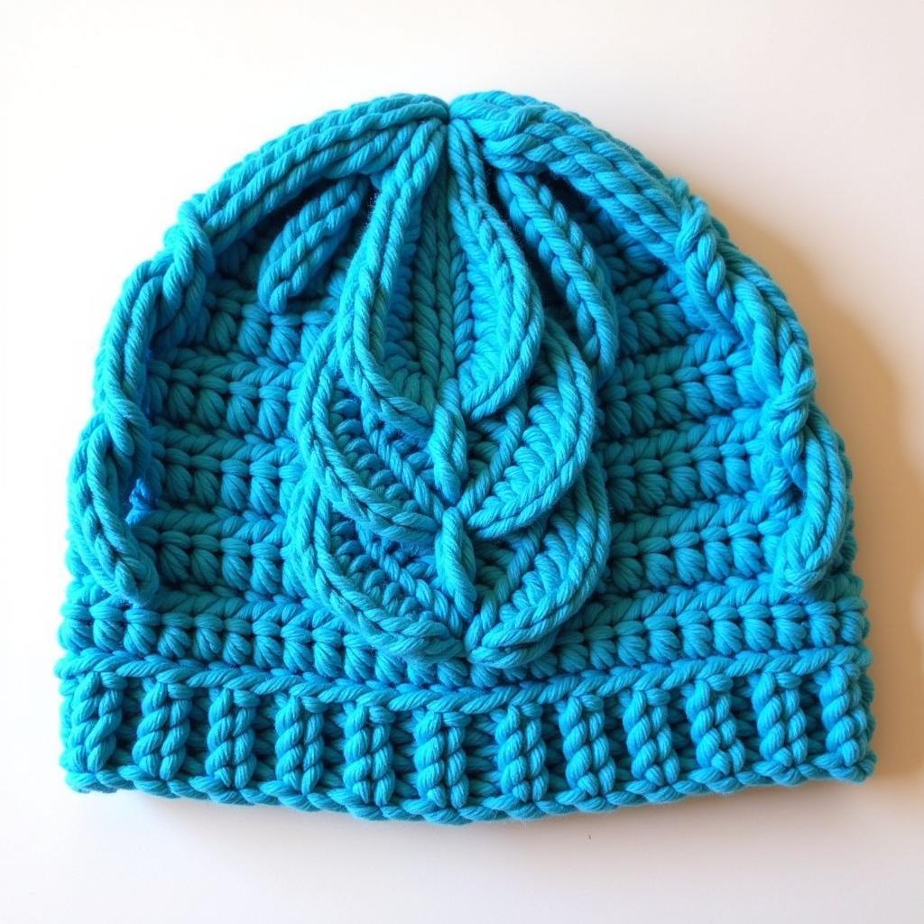 Chunky Cable Crochet Crusher Hat