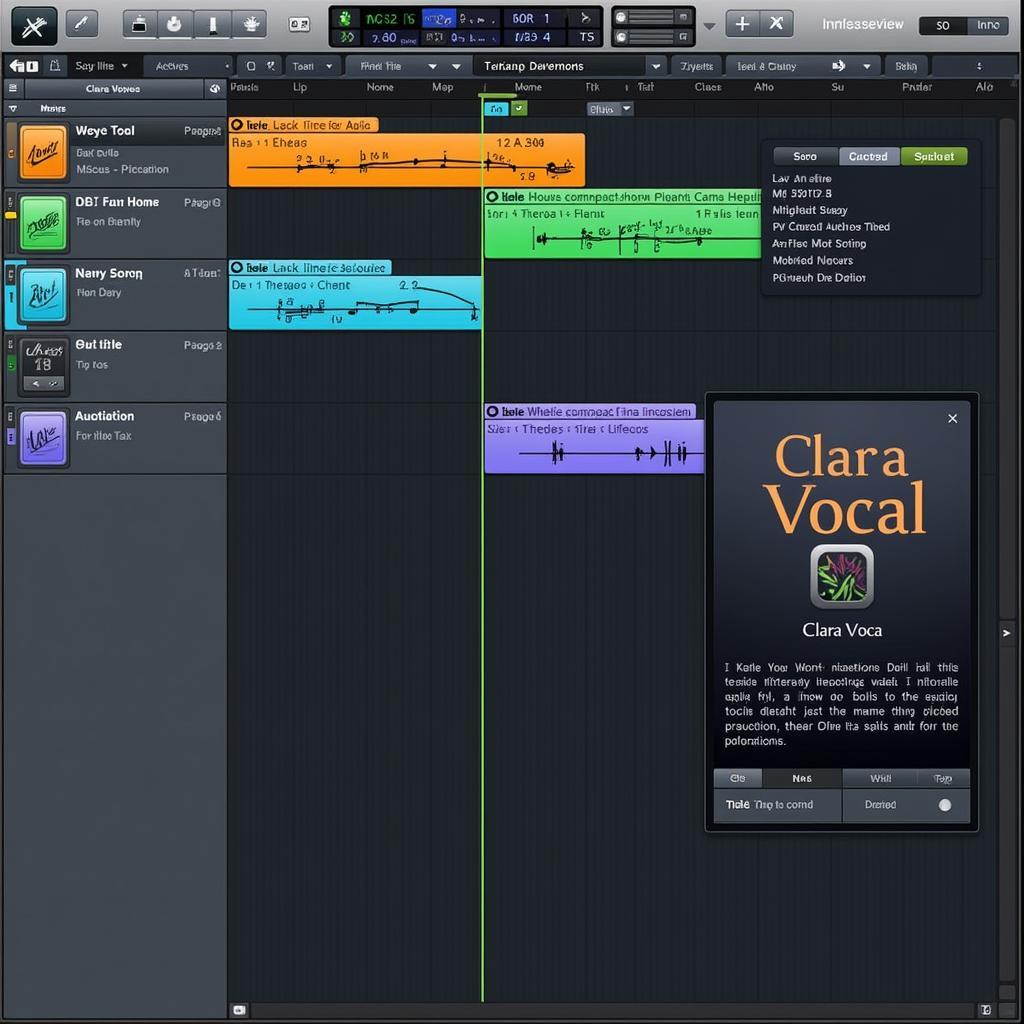 Clara's Vocal Library in Action within a DAW