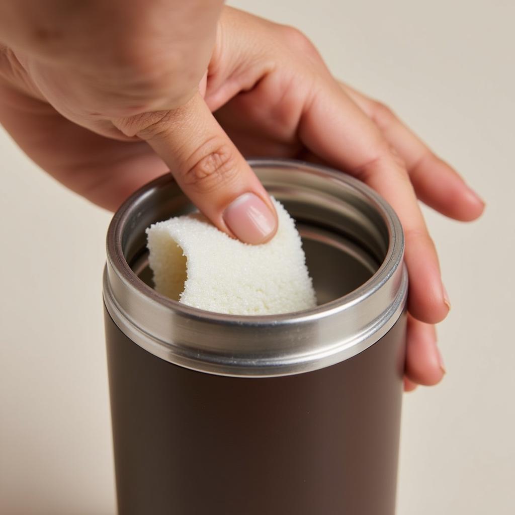 Properly cleaning a plastic-free thermos