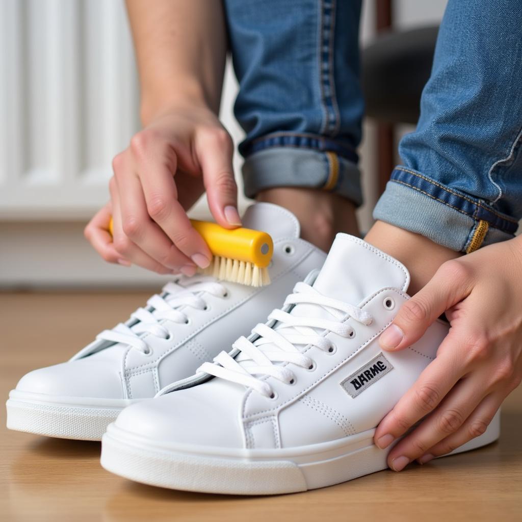 Cleaning Sneakers with Care