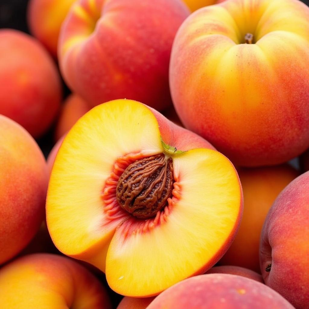 Different types of cling-free peaches