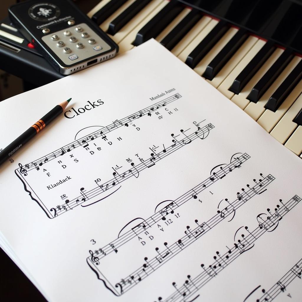 Tips for Playing Clocks on Piano Using Free Sheet Music