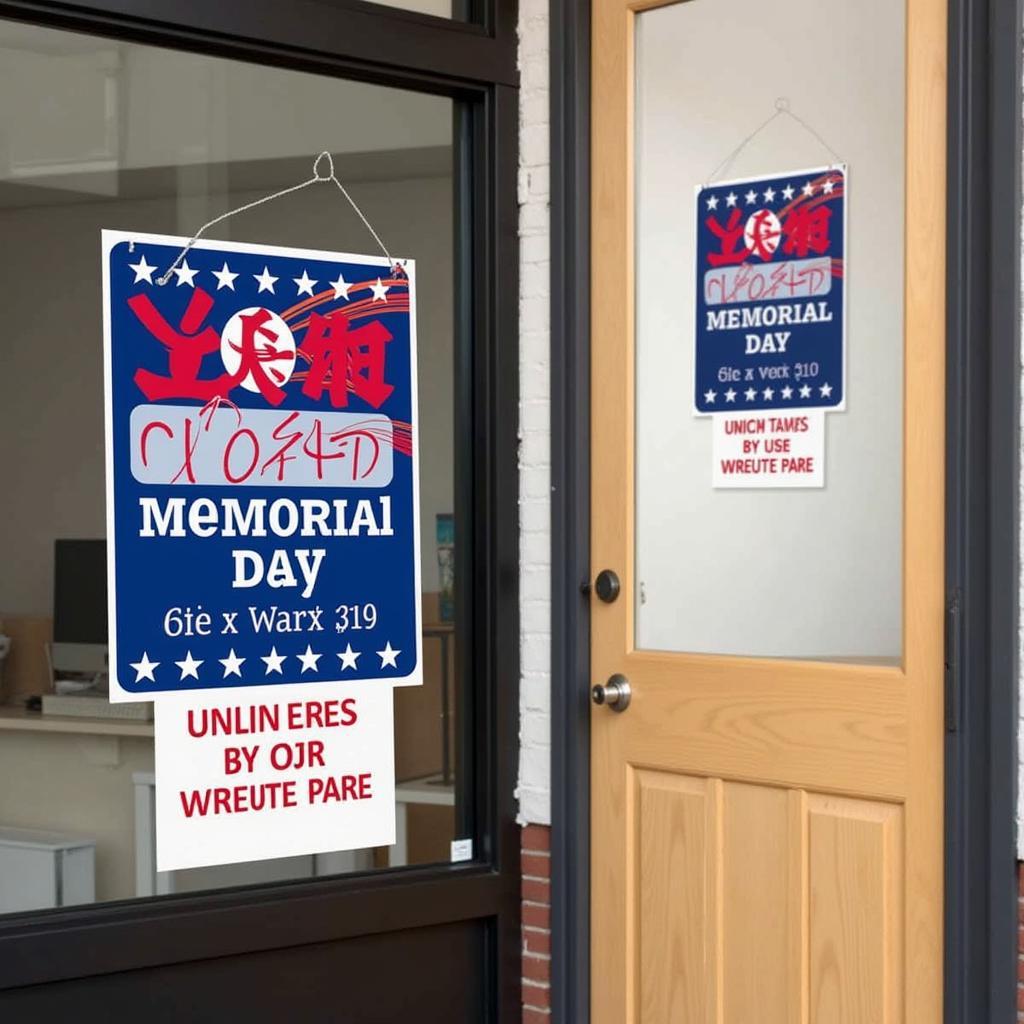 Displaying Your Closed for Memorial Day Sign Effectively