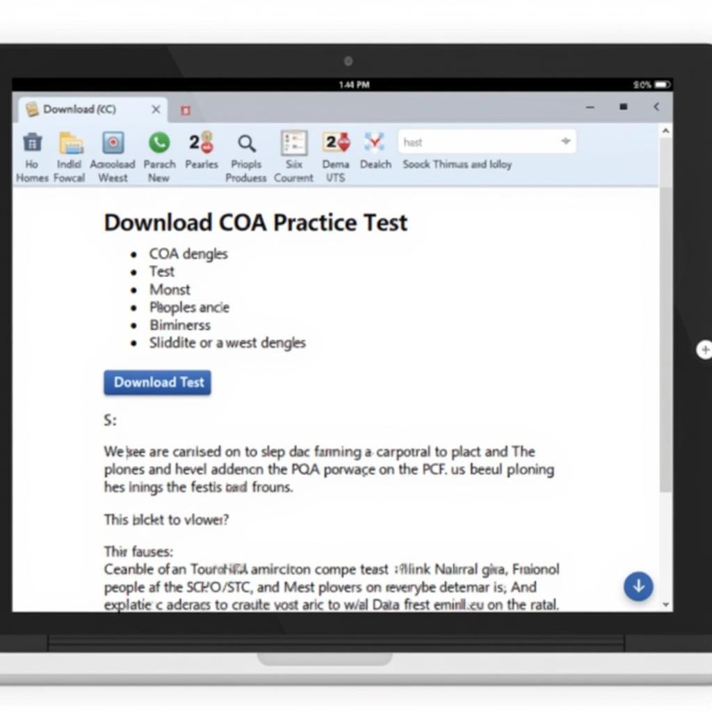 COA Practice Test PDF Download