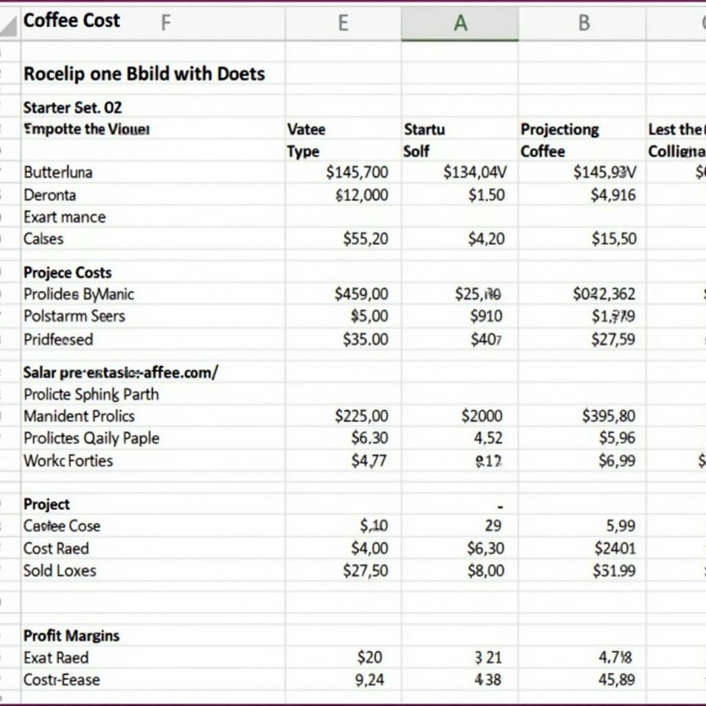 Financial Projections for a Coffee Shop