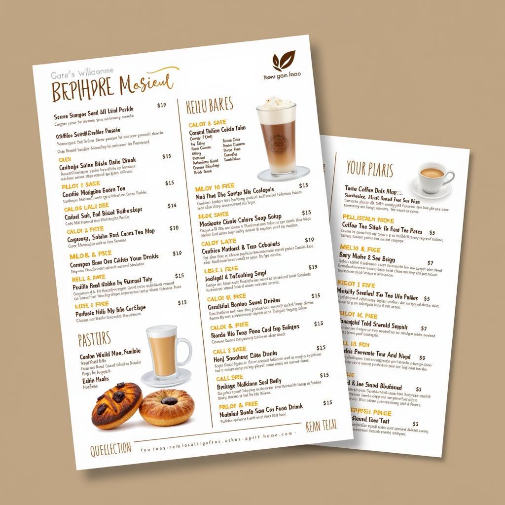 Coffee Shop Menu and Pricing Strategy