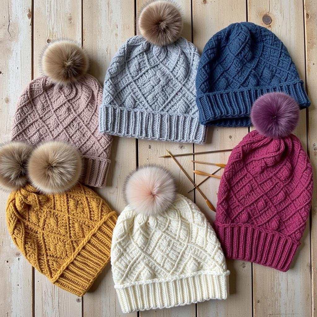 Collection of Lace Knit Hats