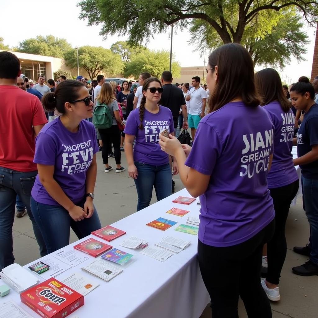 Volunteers at a community health fair in San Antonio