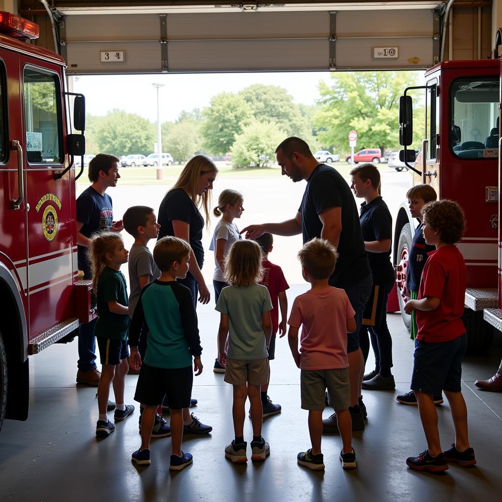 Community Helpers Visit Fire Station