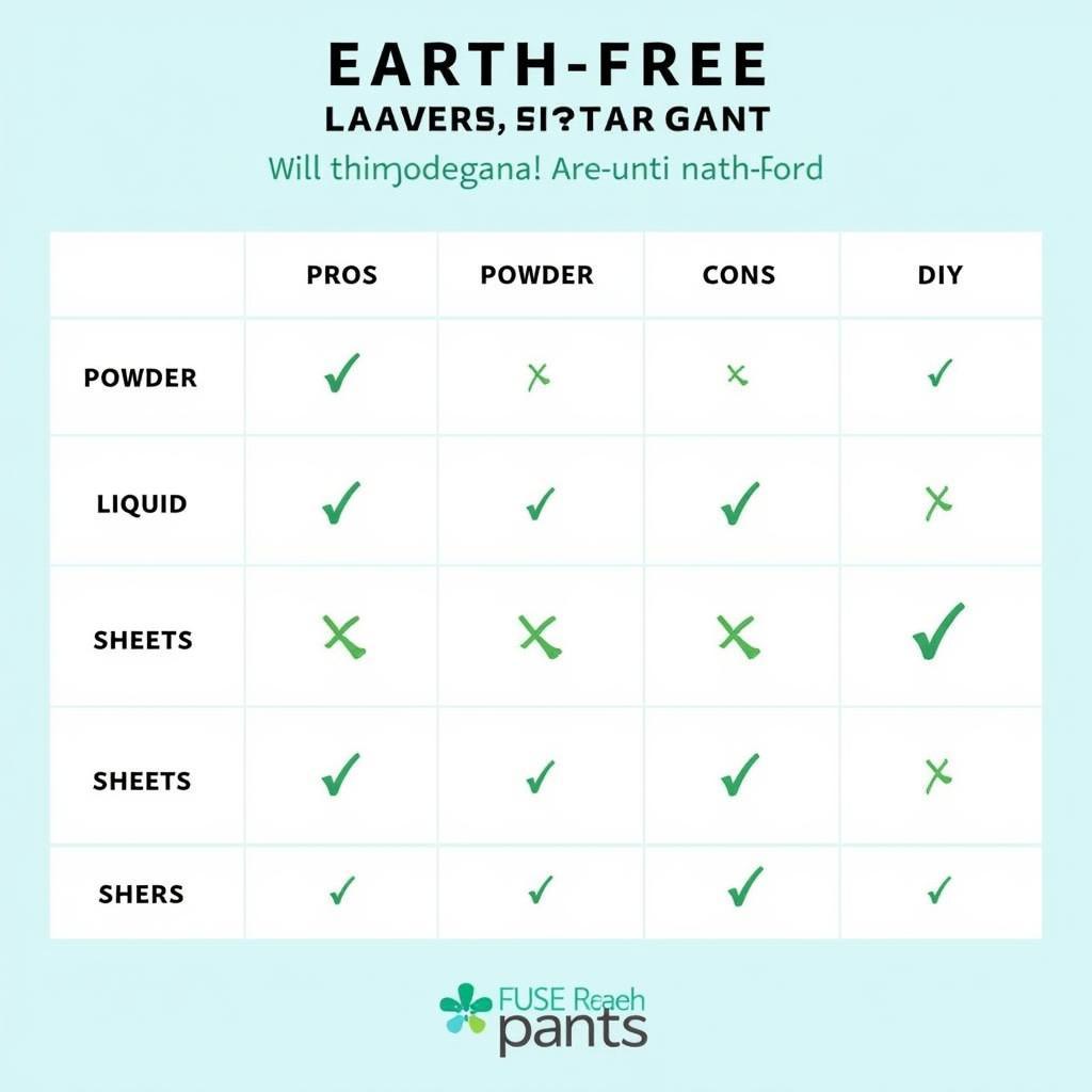 Earth Free Laundry Detergent Options