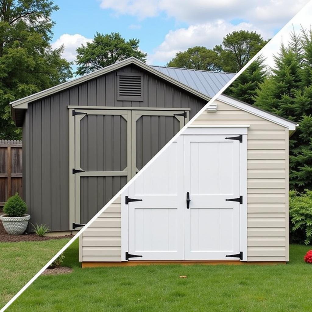 Metal and vinyl sheds comparison